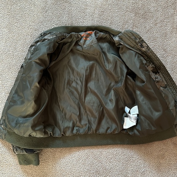 Floral print green bomber jacket - Picture 5 of 6